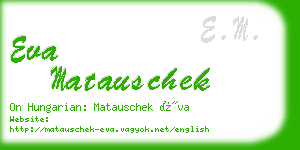 eva matauschek business card